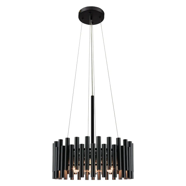 Okrągła lampa wisząca NARNI 6235/4 BL Elem nad stół czarny