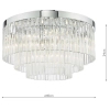 Kryształowy plafon Logan LOG5408 glamour okrągły chrom