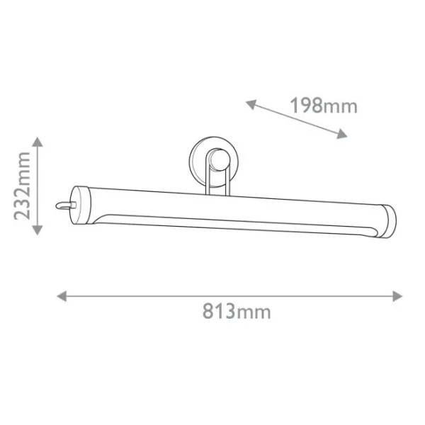Ścienna lampa nad obraz Wynwood QN-WYNWOOD-PL-L-UBZ podłużna czarny
