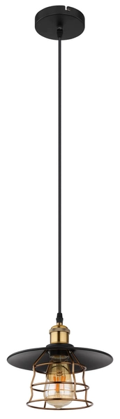 Lampa wisząca Viejo 15086BH druciana czarna miedziana