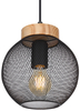 Wisząca lampa Pablo 15663H okrągła czarna drewniana