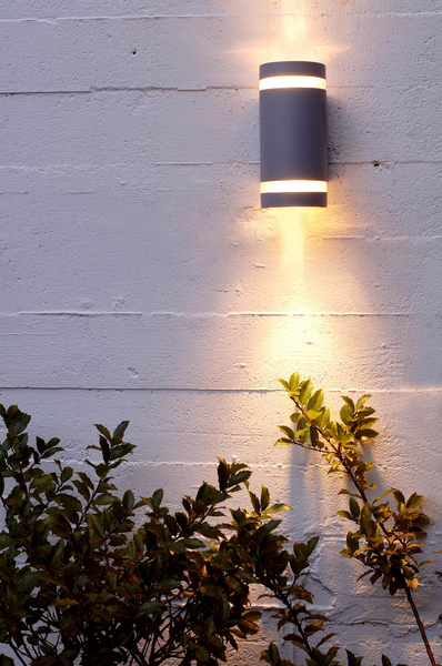 Lampa zewnętrzna FOCUS 5604011118 ścienna tuba elewacyjna IP44 szara