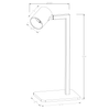 Czarna lampa stojąca Snow metalowa ruchoma do sypialni