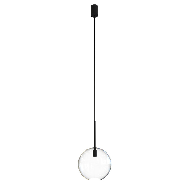 Skandynawska lampa wisząca Sphere 7848 salonowy zwis szklany czarny