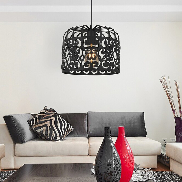 LAMPA wisząca ALESSANDRA 2156 Rabalux metalowa OPRAWA ażurowy zwis vintage czarny