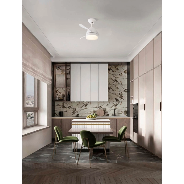 Sufitowy wentylator VILLAZON LE44971 LED 18W 3000-6500K z pilotem biały