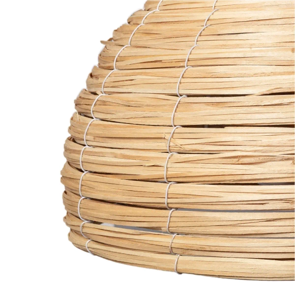 Kopułowa lampa wisząca Napoli ABR-LWB55-NP. do jadalni boho drewniana