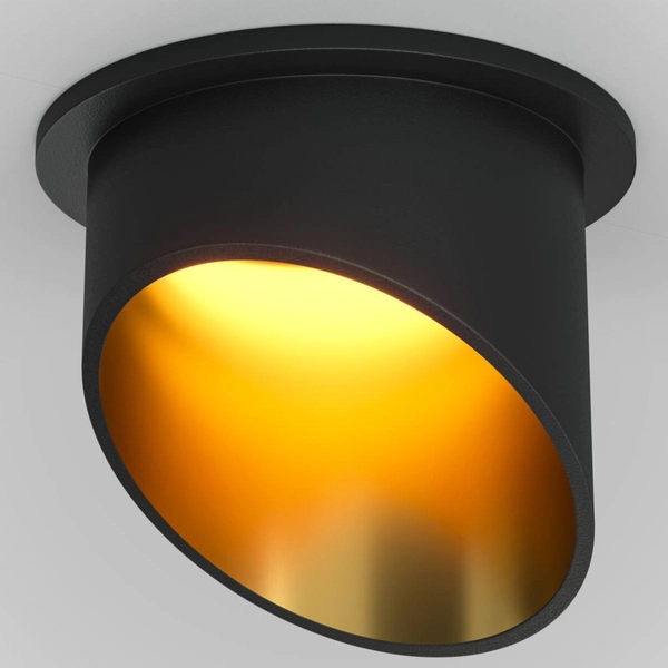 Oprawa podtynkowa Lipari DL044-01-GU10-B tuba czarna złota