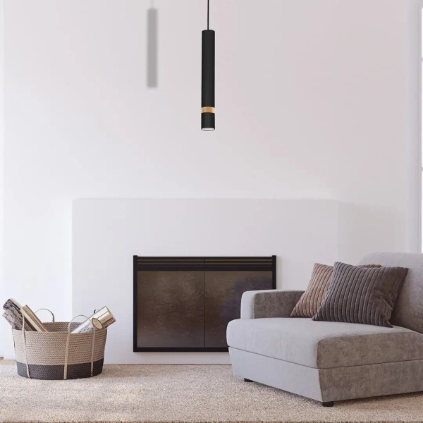 Wisząca lampa podłużna JOKER MLP6305 tubka do kuchni czarna