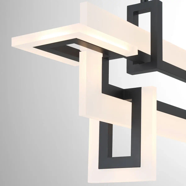 Prostokątna lampa wisząca Inizio QN-INIZIO-LP-S-BK LED 46W 3000K czarny