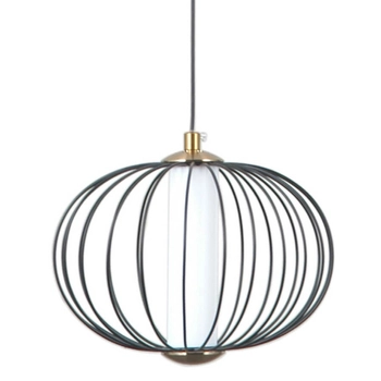 Kulista lampa wisząca Rabel PND-344221-1-BK LED 5W 3000K nad stół czarny