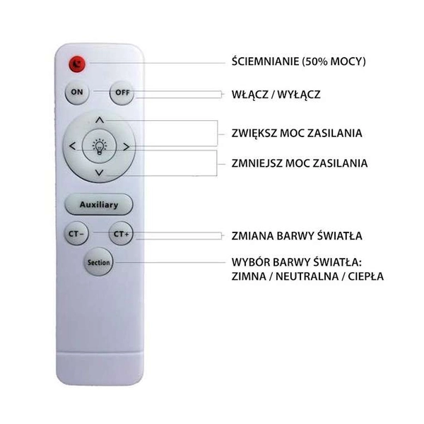 Plafon LAMPA sufitowa SIENA ML263 Milagro okrągła OPRAWA LED 72W 3000-6000K z pilotem biały