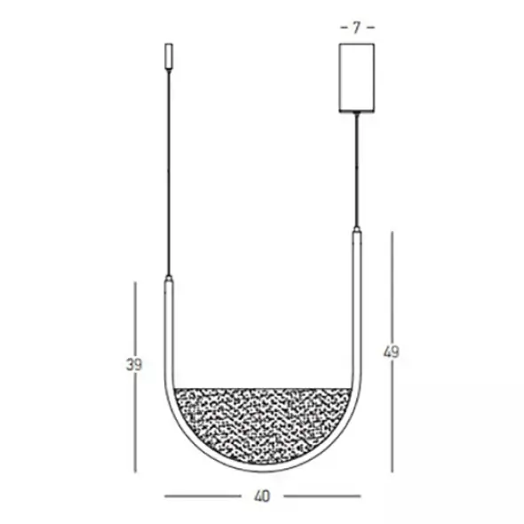 Jadalniana lampa wisząca 23164 LED 28W 3000K czarna szara