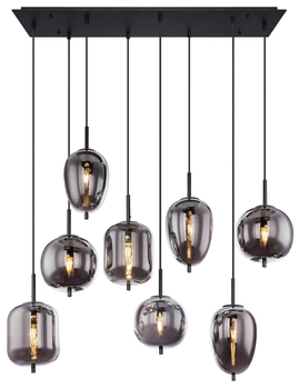 Lampa wisząca Blacky 15345-8 szklana czarna przydymiona