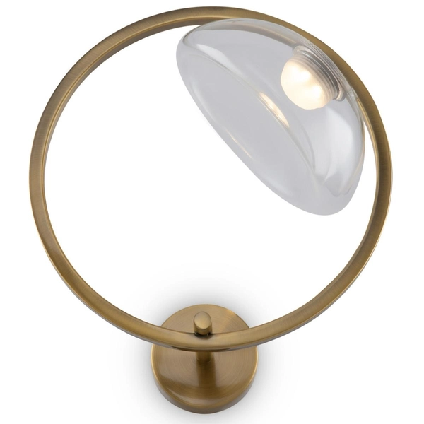 Ścienna lampa Lunare MOD327WL-L5BS3K1 Maytoni LED 5W 3000K ring mosiądz