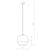 Glamour lampa wisząca Globe Plus 7606 kulisy zwis do pokoju srebrny