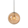 Szklana lampa wisząca Fengari 108763 Markslojd kula mosiądz bursztynowy
