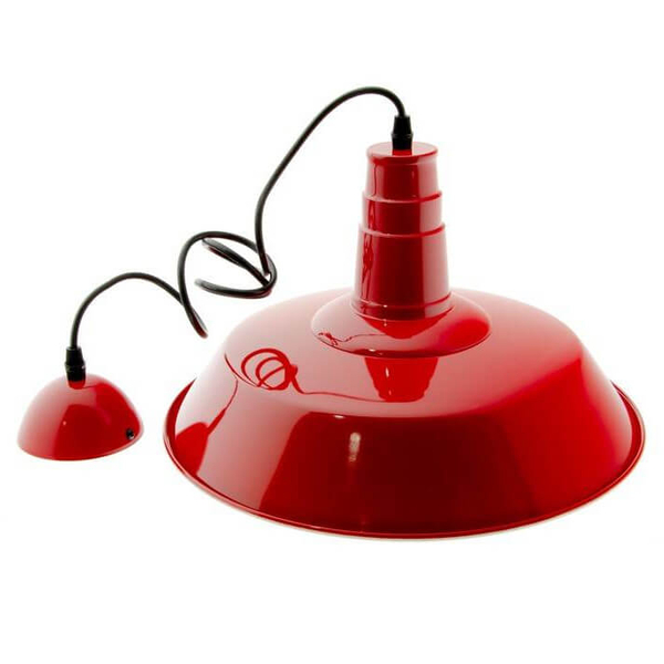 Lampa wisząca Retro ABR-LWRG-R Abruzzo do salonu nad wyspę czerwona