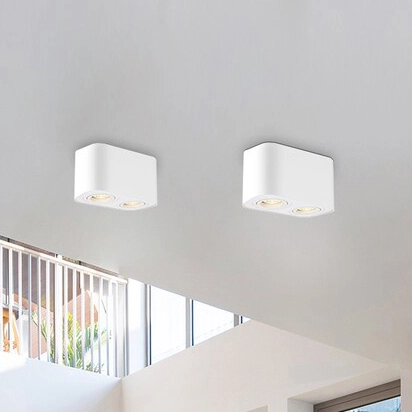 2-punktowa lampa sufitowa Kobald 2054 biały downlight ruchomy do biura