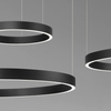 Zwisająca lampa nad stół BARI LE44317 LED 181W 3000K pierścienie czarny