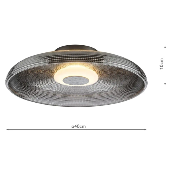 Szklany plafon do salonu Ansel ANS5222 LED 16W 3000K chrom