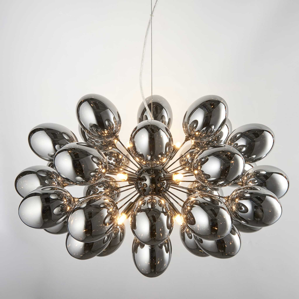 Lampa wisząca szklane klosze Infinity 80124 Endon kulista bańki czarny chrom