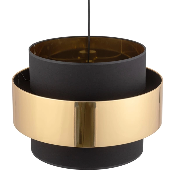 Wisząca lampa glamour tuba Calisto 4706 TK Lighting okrągła czarna złota