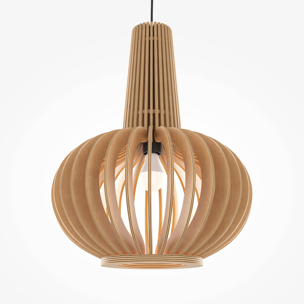 Lampa zawieszana Roots MOD193PL-01W1 japandi do sypialni czarna beżowa