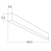 Metalowa listwa sufitowa Linelio AZ5668 Azzardo LED 24W 3000-6000K czarna