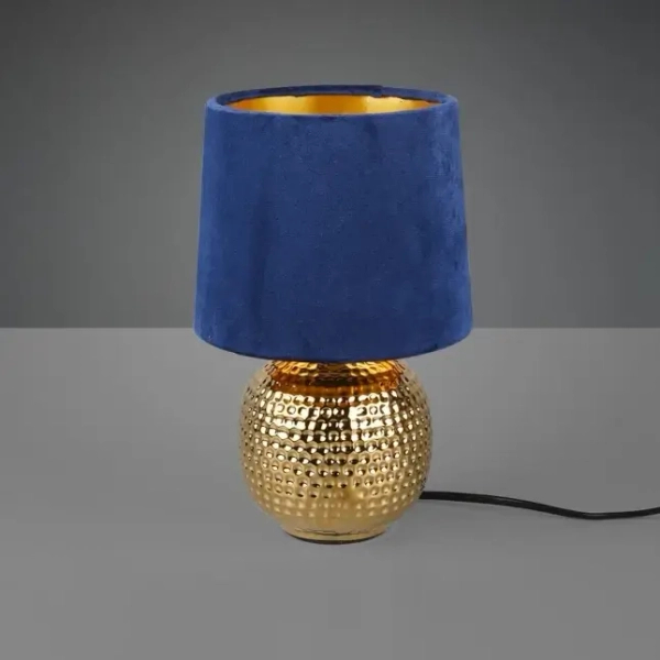 Ceramiczna lampa stolikowa SOPHIA R50821012 niebieska złota 1xE14