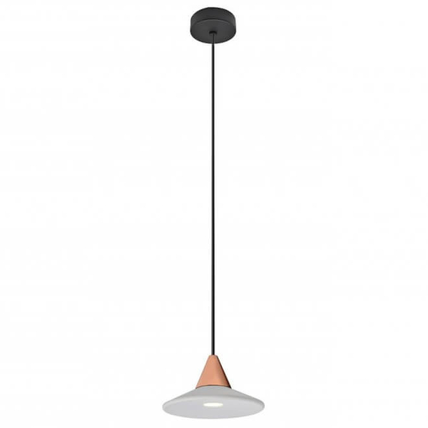 Lampa wisząca TENTOR AZ3085+AZ3099 LED 7W 3000K czarny różowe złoto biały