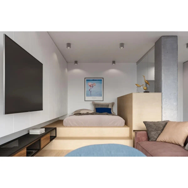 Sufitowa LAMPA downlight SL.0696 natynkowa OPRAWA tuba metalowa szara
