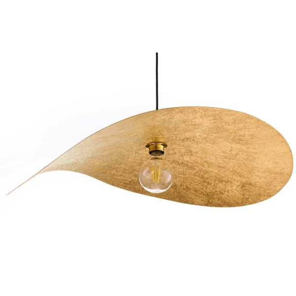 Wisząca lampa LEAF czarna złota kapelusz nad stół 1xE27 41918