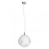 Zwisająca lampa nad stół Cloe 11066103 Kaspa do salonu biała chrom