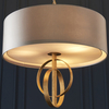 Salonowa lampa wisząca L&-195212 Light& okrągły abażur antyczne złoto