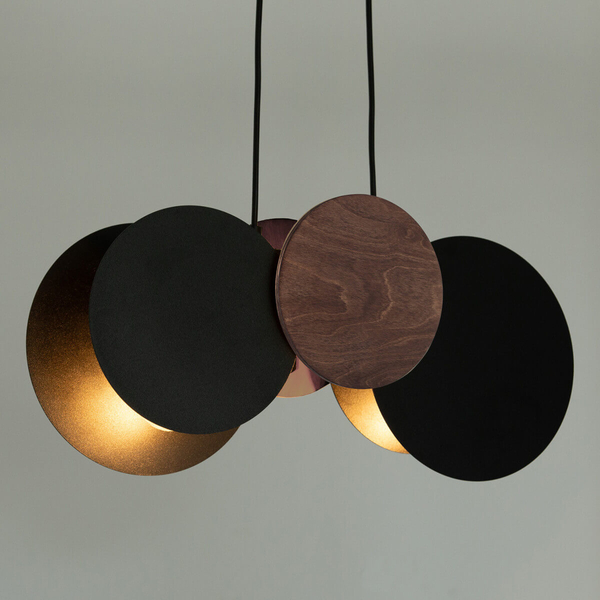 Lampa wisząca nad stół Tola 40892 Sigma monety brązowa czarna