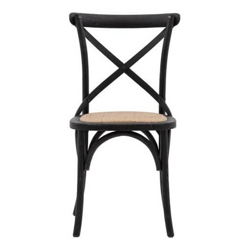 Drewniane krzesło 2 sztuki Cafe 5059413872730 kuchenne czarne