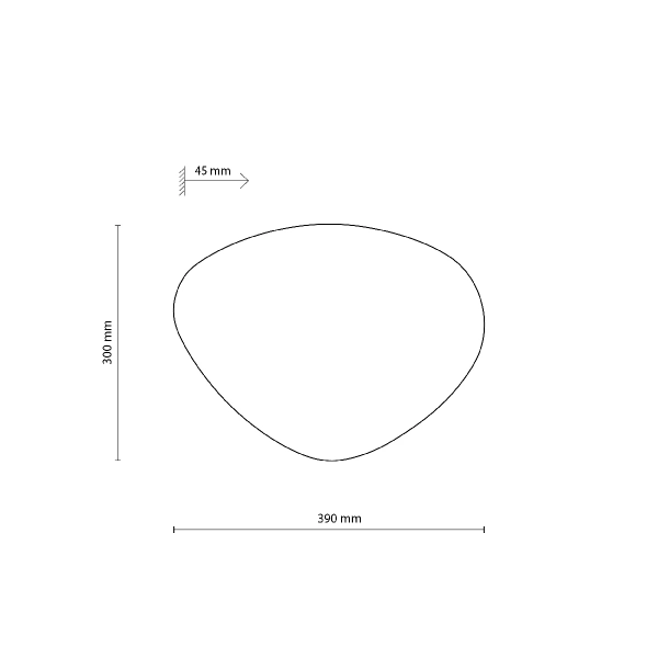 Dekoracyjny kinkiet ścienny Stone Sabia 10704 do salonu metalowy beżowy