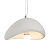 Zwisowa lampa jadalniana Stone DN426-300 kamień metalowa biała