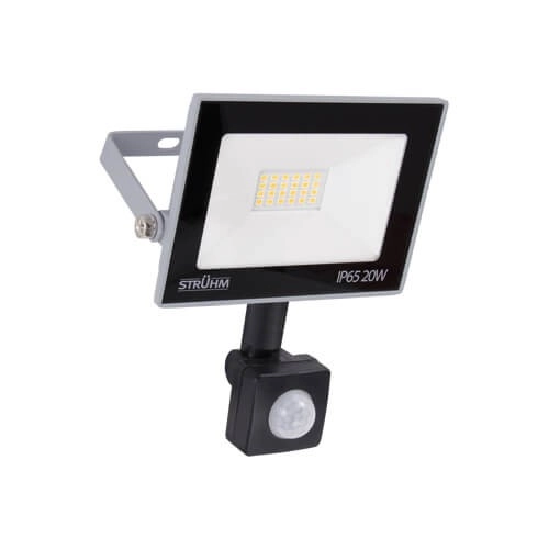 Wewnętrzna LAMPA ścienna KROMA LED 20W 4500K 03605 Ideus elewacyjna OPRAWA reflektorowa z czujnikiem ruchu outdoor IP44 szara