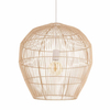 Wisząca lampa Haiti 11164 klatka kosz japandi bambusowa drewniana biała