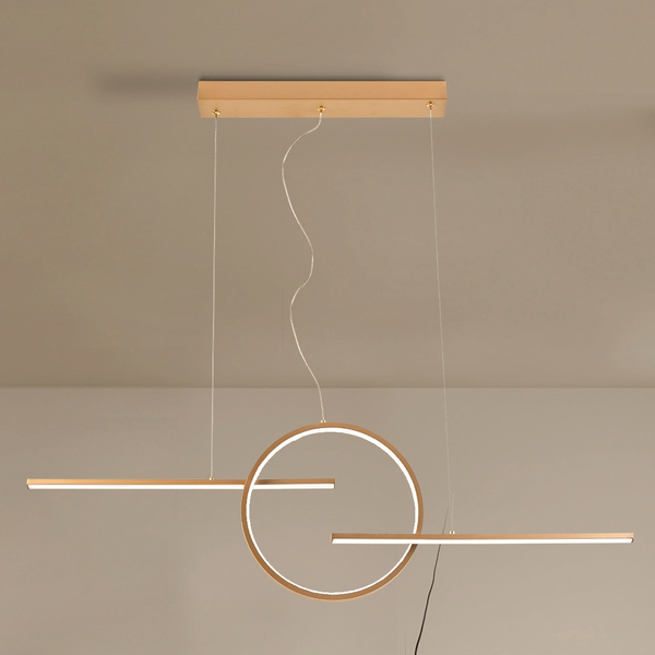 Ledowa lampa na listwie Lauren AZ5258 38W 3000K ring złota