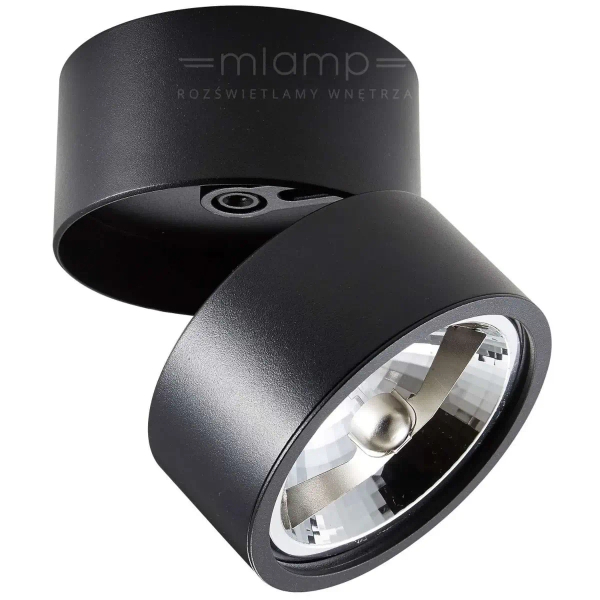 Spot LAMPA sufitowa LOMO 20001-BK-N Zumaline metalowa OPRAWA tuba czarna