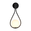 Kinkiet ścienny art deco DROP ST-F079 biały czarny szklany metalowy G9 klosz do sypialni