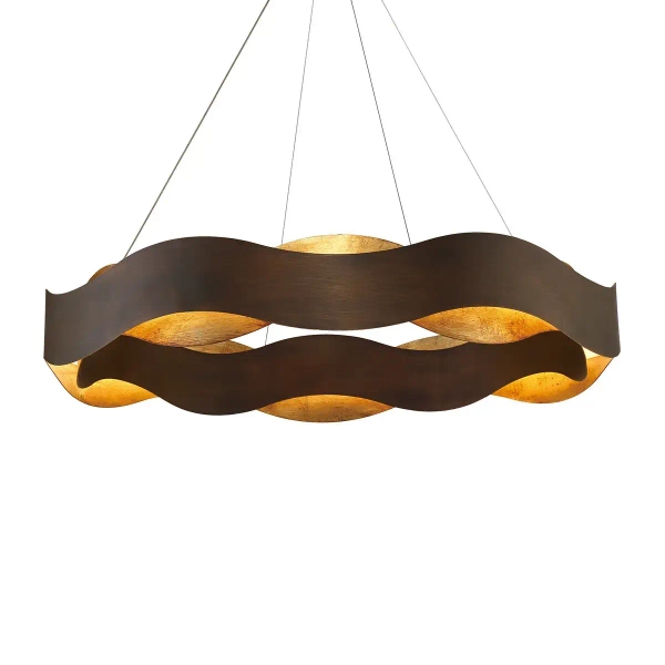 Lampa wisząca Vaughan QN-VAUGHAN-P-L-BRZ-GD LED 105W 3000K brązowa złota