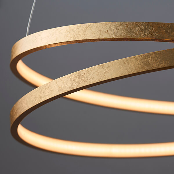 Pierścieniowa lampa wisząca Scribble 72479 Endon LED 31,5W 3000K ringi złote