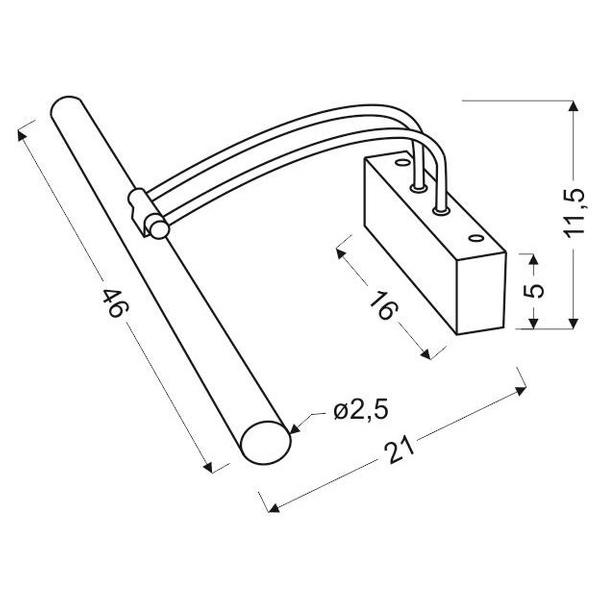 Lampa ścienna nad obraz RENOIR 21-69726 regulacja LED 8W 4000K satyna złoty