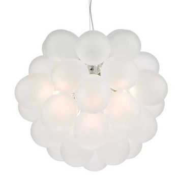 Wisząca lampa bańki Bubbles BUB0602 do salonu biały chrom