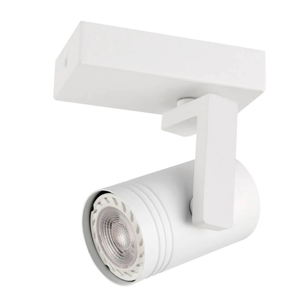 Biurowa lampa sufitowa Spiela minimalistyczna tuba biała