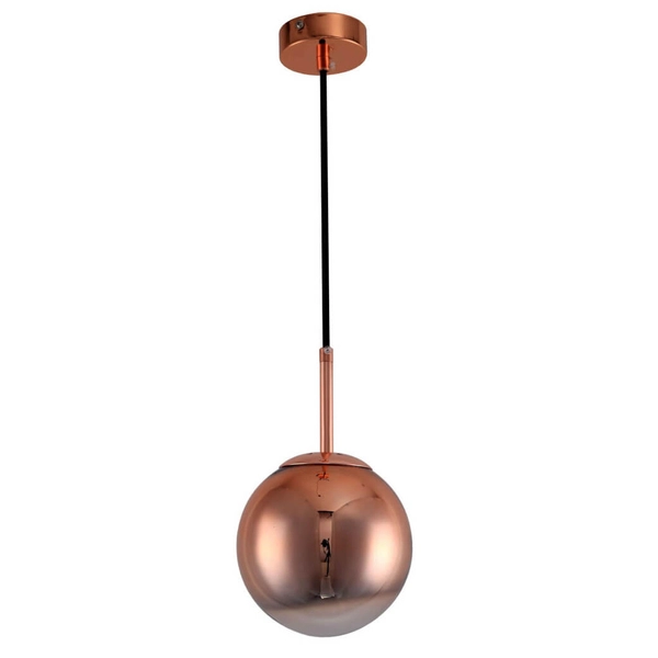 Zwisowa lampa szklana Palla LP-2844/1P S MI kula ball miedziana